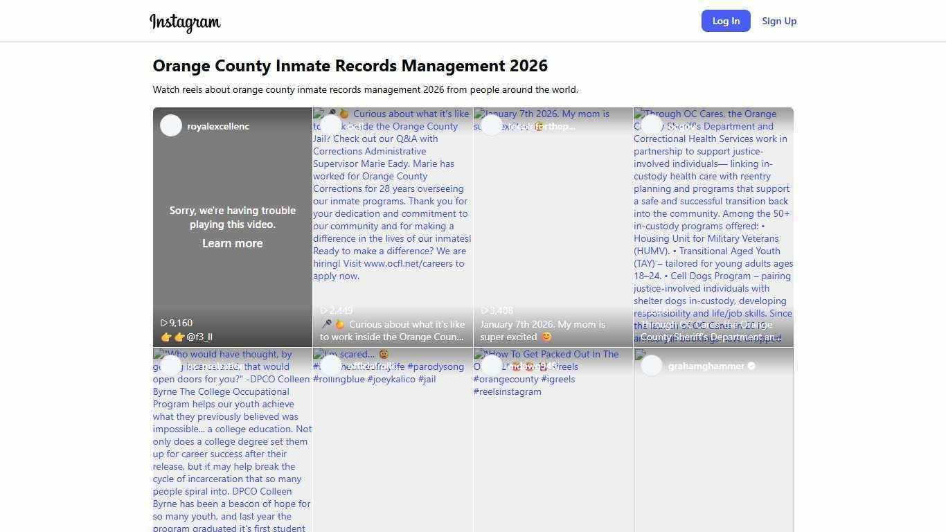Orange County Inmate Records Management 2026